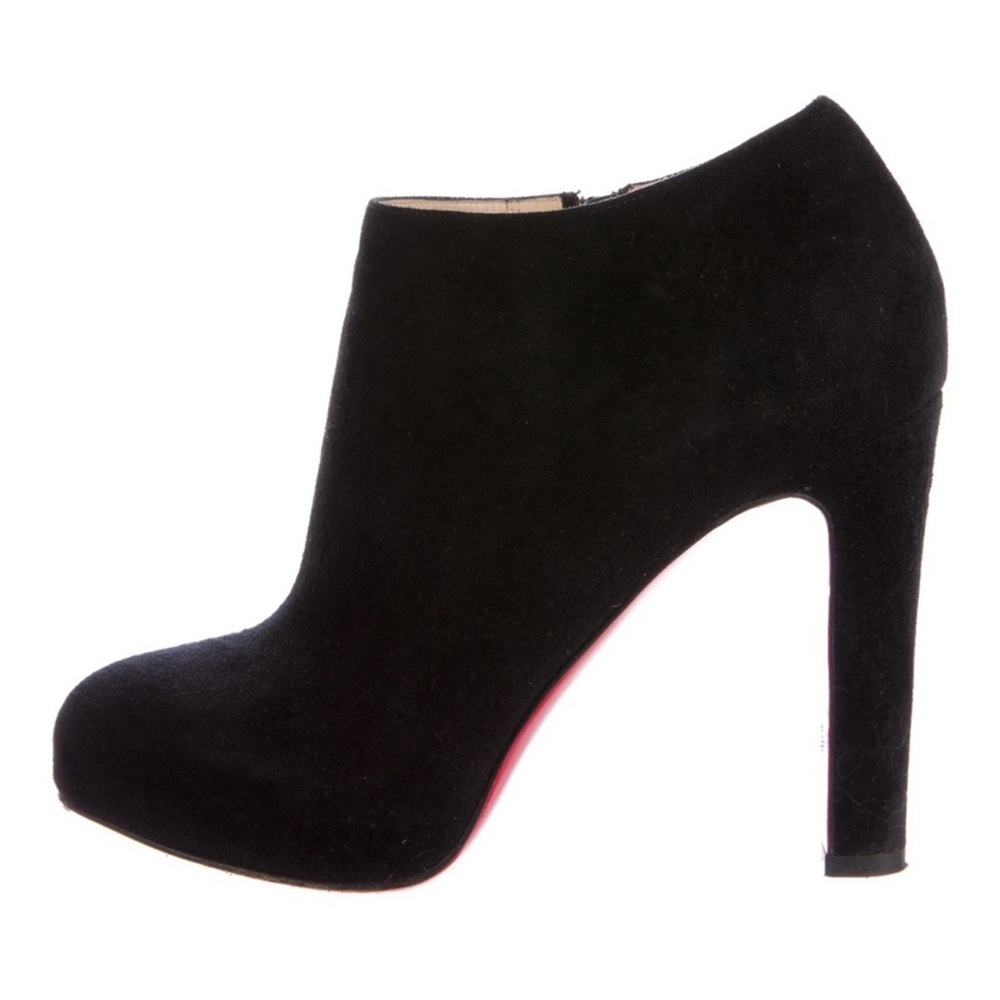 Christian Louboutin Vicky 120 Black Suede Ankle Boot